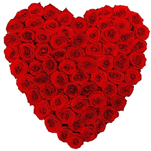 Композиция "Сердце из 101 красной розы"